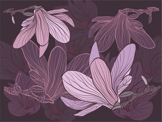 Fototapet Dreamy Flowers 200x154 - Artgeist sp. z o. o.