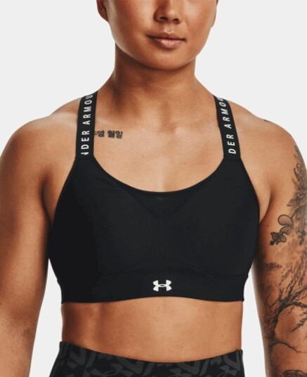 Under Armour Infinity High Bra Wmn blåck/white blåck/White female XS Under Armour Infinity High Bra Wmn blåck/white blåck/White female XS