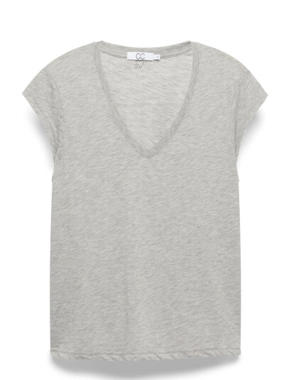 Coster Copenhagen Cc Heart Basic V-Neck T-Shirt - Grey - S