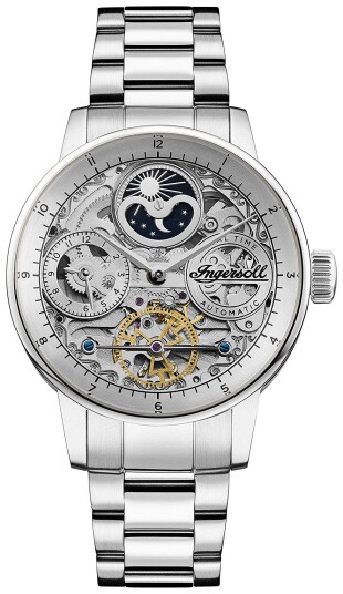 Ingersoll Herreklokke I07703 Skjelettkuttet/Stål Ø42 mm