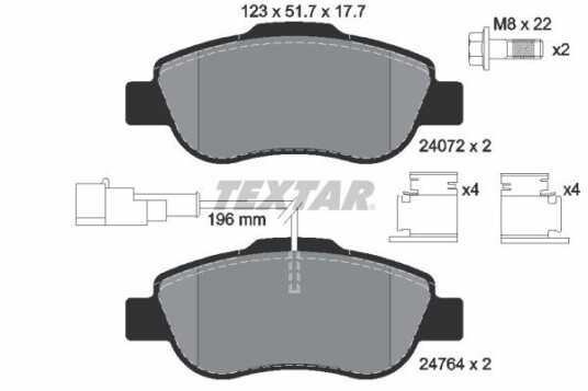 Bremseklosser TEXTAR 2476401 Bremseklosser TEXTAR 2476401