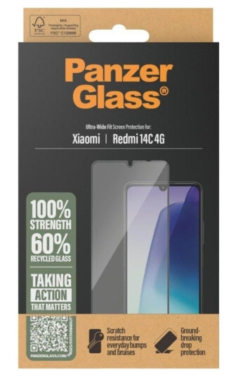 PanzerGlass Xiaomi 14C 4G skjermbeskytter Ultra-Wide fit svart