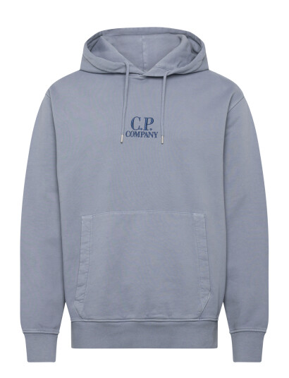 C.P. Company Logo Embroidered Hoodie - Grey - XS C.P. Company Logo Embroidered Hoodie - Grey - XS