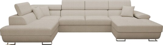Reginia Sofa med Divan og Sjeselong 4 seter   Beige