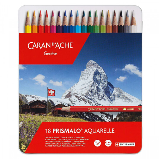 Caran d'Ache Prismalo Akvarellblyanter 18-set