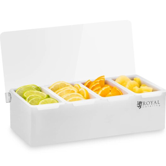 Royal Catering PP Ingrediensboks – rustfri – 4 x 450 ml 10011187