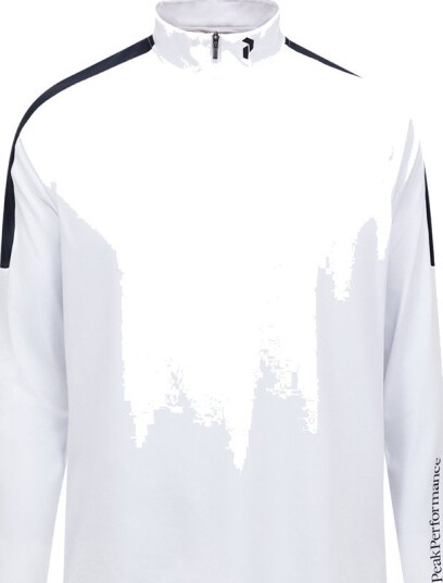 Peak Performance M Half Zip Baselayer Golfgenser herre White Black  Medium