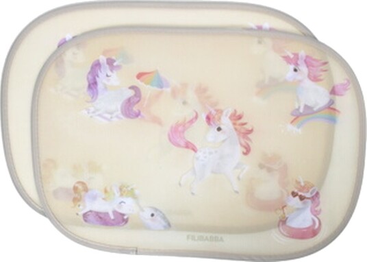 Filibabba Solskjerm Til Bil   2 pack   Unicorn Kysten   Yellow   Filibabba   OneSize   Solbriller   Gul