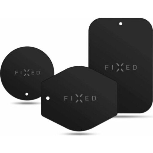 Fixed Icon Metallplater for Magnetisk Mobilholder - 3 stk. - Svart