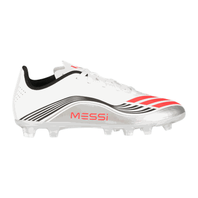 Adidas F50 Club FxG Messi Q3 25 fotballsko grus kunstgress og naturgress junior White 34