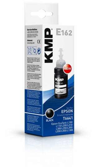 Kmp E162 Sort Pigmentbasert Blekk 70 Ml 1 Stykker 4000 Sider