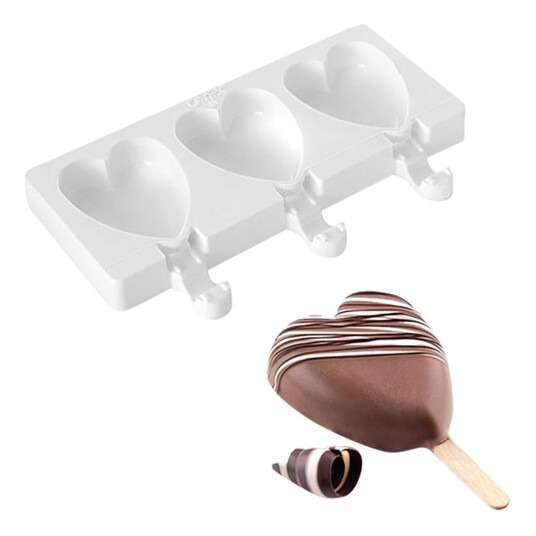 CakeSupplies Silikomart Iskremform Mini Hjerter Sett CakeSupplies Silikomart Iskremform Mini Hjerter Sett