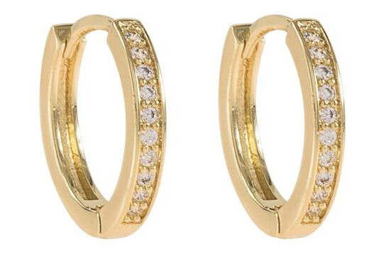 Snö Of Sweden Elaine Small Ring Earring Gold/Clear 14mm