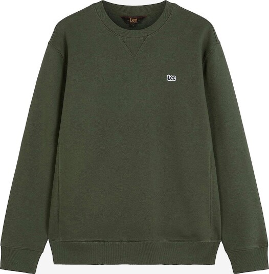 Lee Collegegenser Patch Crew Sws Deep Depths Grønn Lee Collegegenser Patch Crew Sws Deep Depths Grønn