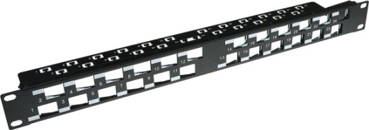 Act 24-Port Keystone Patchpanel 45 Grader Uten Kontakter. Antall Uttak: 24 (Pp1033)