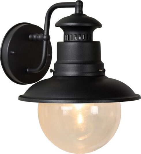 Lucide Figo Vegglampe Inn/utendørs Ø 21,5 cm 1xE27 IP44 Sort Lucide Figo Vegglampe Inn/utendørs Ø 21,5 cm 1xE27 IP44 Sort