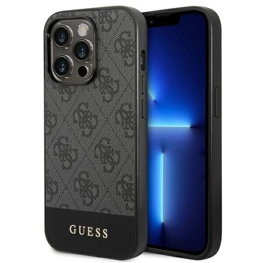 Guess Mobildeksel iPhone 14 Pro Max 6,7" Grå Hardt Deksel 4G Stripe Collection