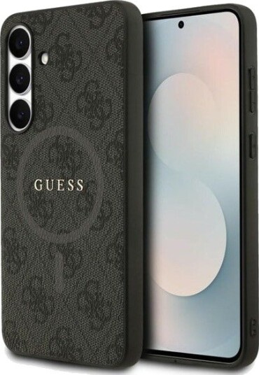 GUESS 4G Ring Classic Logo MagSafe case for Samsung Galaxy S25 FE - black