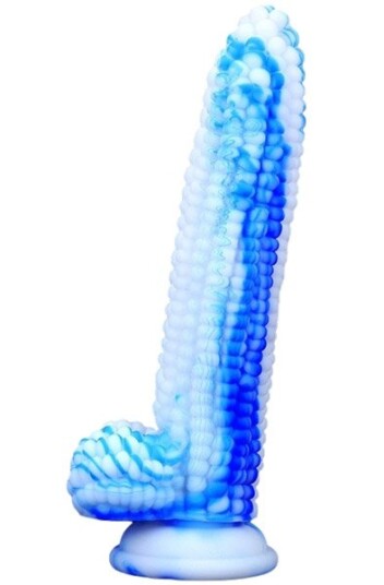 Dildo Corn Blue-White 20 cm