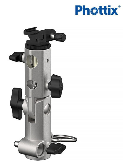 Phottix Varos Pro BG Tiltbar paraplyholder med hotshoefeste Phottix Varos Pro BG Tiltbar paraplyholder med hotshoefeste