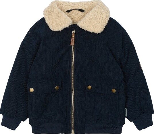 Mikk line Corduroy Jacket W Teddy Navy 104