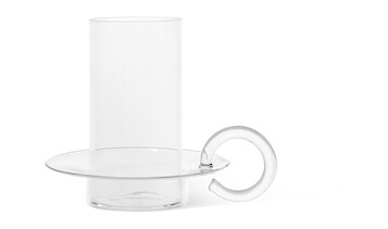 Ferm Living Luce Lysestake i Klar Munnblåst Glass - 14x14,5 cm