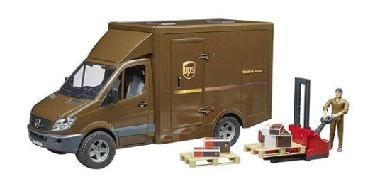 Bruder MB Sprinter UPS with driver and accessories