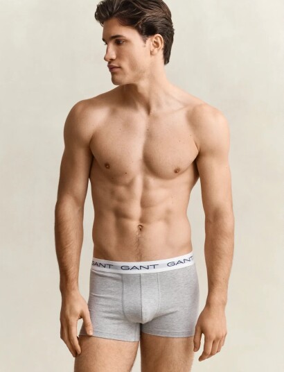 GANT Trunk 3 Pack   Grey   XXXL