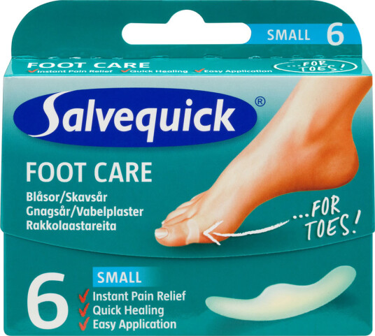 Salvequick Foot Care Blisterplaster for hæler og tær - LITEN