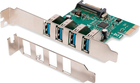 DIGITUS DS-30221-1 USB PCIe-kort 4xUSB 3.0 DIGITUS DS-30221-1 USB PCIe-kort 4xUSB 3.0