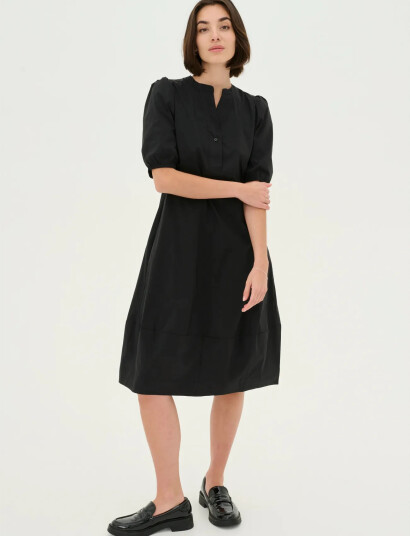 Culture Cuantoinett Ss Placket Dress Black XS Culture Cuantoinett Ss Placket Dress Black XS