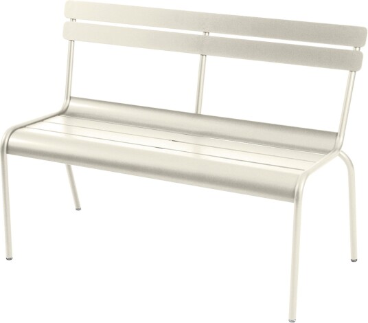 Fermob - Luxembourg Bench With Backrest Clay Grey A5 - Hagebenker - Frédéric Sofia - Grønn,Grå - Metall Fermob - Luxembourg Bench With Backrest Clay Grey A5 - Hagebenker - Frédéric Sofia - Grønn,Grå - Metall