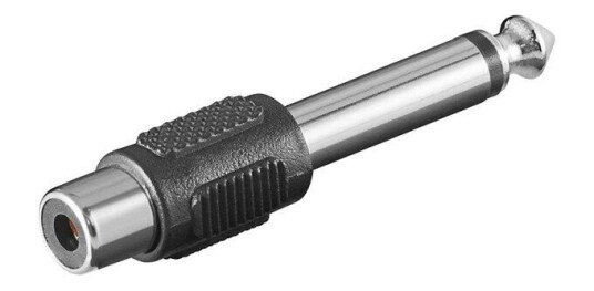 Goobay RCA til 6,3mm Adapter i Sølv for Lydkabel Goobay RCA til 6,3mm Adapter i Sølv for Lydkabel