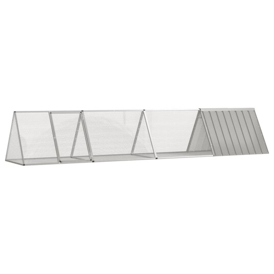 Kaninbur Grå 403.5X80.5X71 cm Galvanisert Stål
