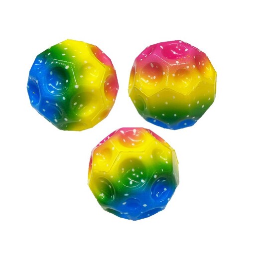 Sprettball Regnbue Måneball 7cm