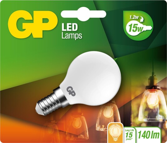 GP - LED Lamp Filament Frozen Mini Globe E14 1.2W 15W 136lm