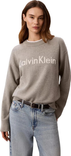 Calvin Klein Jeans Dame Strikkevarer Grå S,