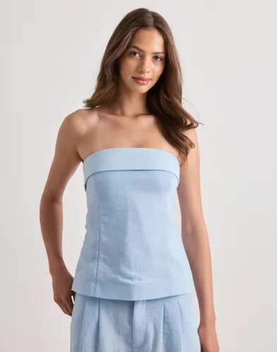 Only Blå Onlemmia S/L Tube Top Pnt