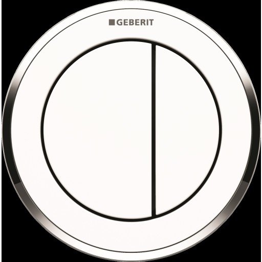 Geberit Omega 10 Round Trykknapp Hvit/krom Geberit Omega 10 Round Trykknapp Hvit/krom