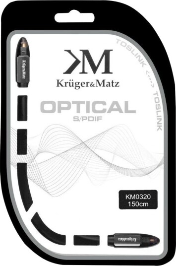 Kruger&Matz Toslink-Kabel Toslink 1,5 M Svart Km0320