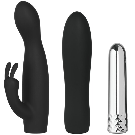 Sinful Double Trouble Oppladbart Vibratorsett - Svart Sinful Double Trouble Oppladbart Vibratorsett - Svart