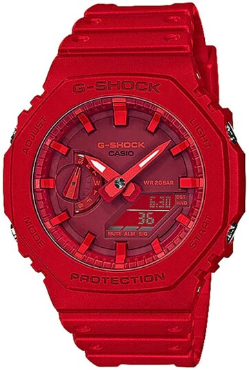 Casio Herreklokke GA 2100 4AER G Shock Rød/Resinplast Ø45.4 mm