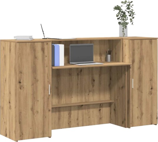 Resepsjonspult artisan eik 180x50x103,5 cm konstruert tre Resepsjonspult artisan eik 180x50x103,5 cm konstruert tre