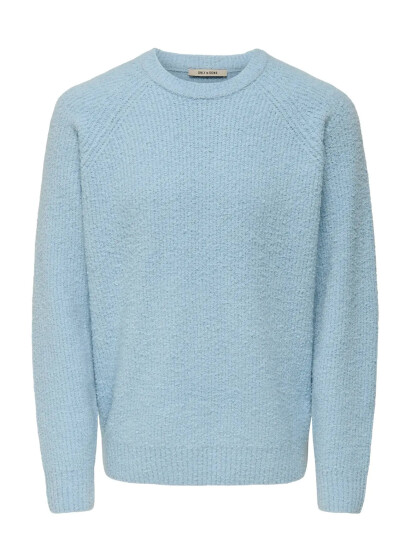 ONLY & SONS Onsdale Life Rlx Ls Raglan Knit - Blue - XS