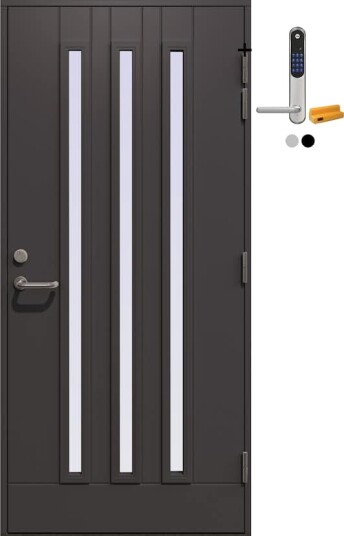 Ytterdør Gilje Hermes med Yale Doorman Classic Home