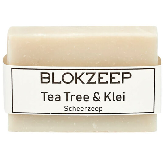 Naturlig barbersåpe BlokZeep Tea Tree & Clay 100 gr.