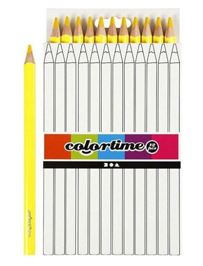 Creativ Company Triangular Jumbo colored pencils - Yellow 12pcs.