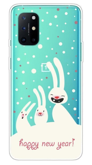 INCOVER OnePlus 8T Fleksibelt Plast Jule Deksel - Kaniner