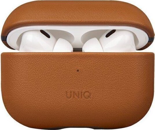 Hodetelefoner Uniq Unique Deksel Terra Airpods Pro 2 Gen. Naturskinn Brun/Kolabrun