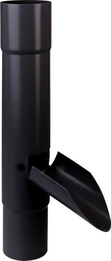 Plastmo vannavviser med klaff, Ø90 mm, svart